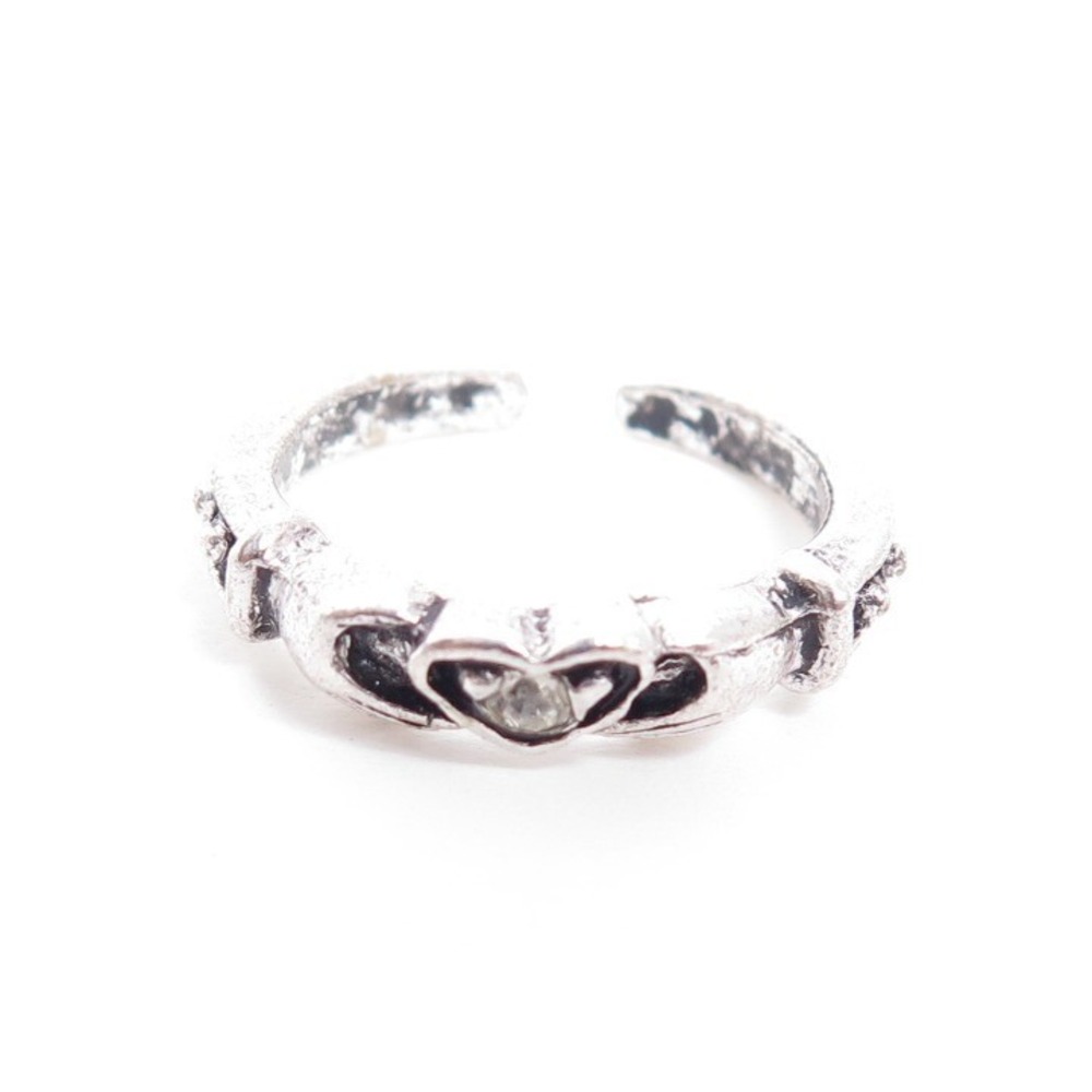 Irish Fede Gimmel Silver Tone Toe Ring